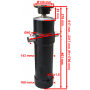 SIŁOWNIK HYDRAULICZNY WYWROTU TELESKOPOWY SKOK 1700 12T L=617 mm + KOŁYSKA